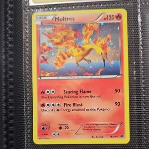 Moltres Pokémon Card with Fiery Design